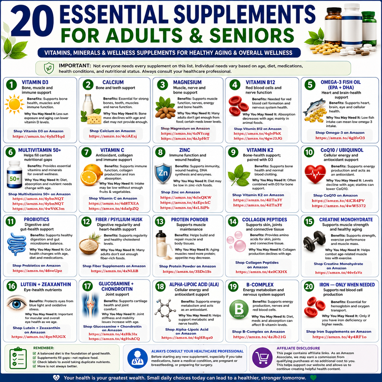 ESSENTIAL SUPPLEMENTS FOR ADULTS & SENIORS
