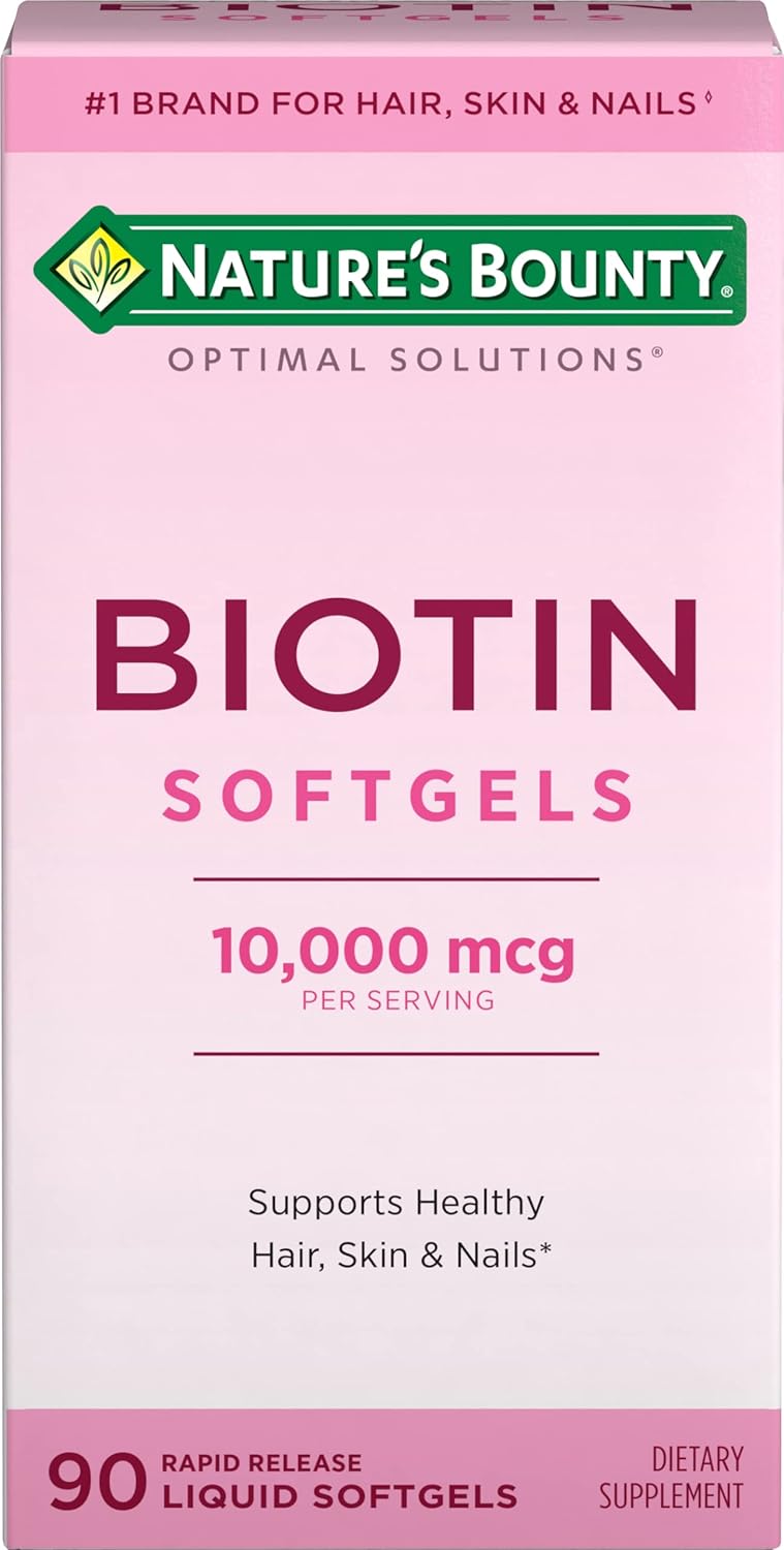 Biotin for Beauty, Hair, Skin & Nails | Nature's Bounty Biotin 10,000mcg Softgels