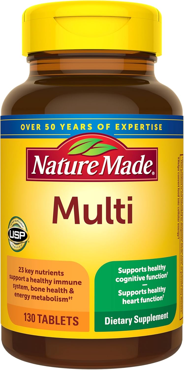 Nature Made Multivitamin Tablets – Complete Daily Multivitamin with 22 Essential Vitamins & Minerals for Immune, Energy & Overall Health (300 Tablets)