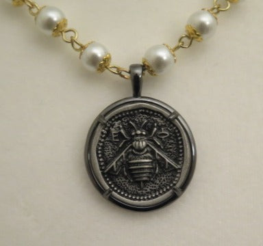 black bee pendant