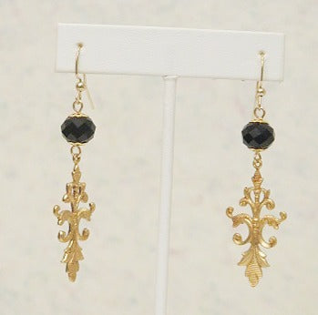 black gold earring