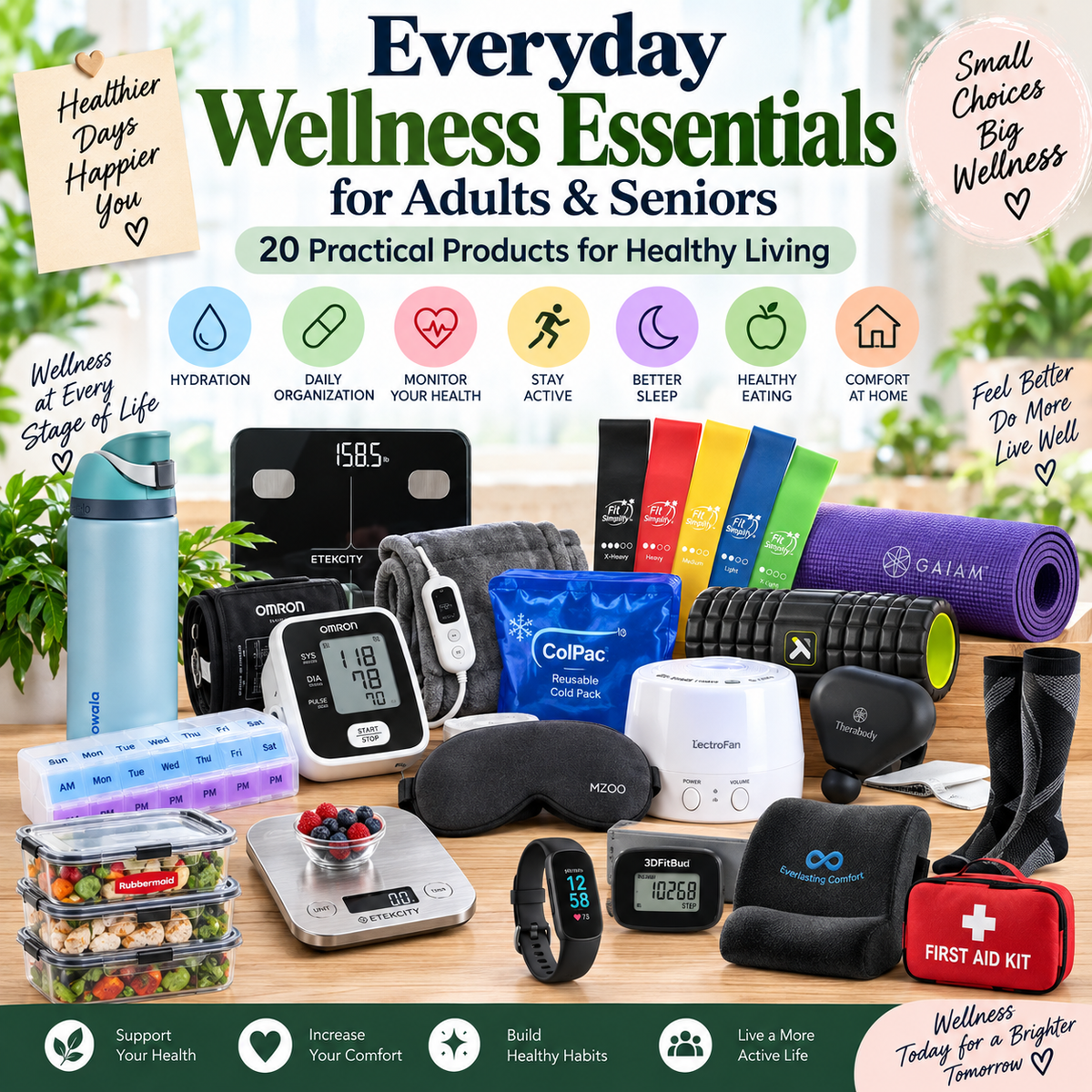 Everyday Wellness Essentials for Adults & Seniors: 20 Practical Products