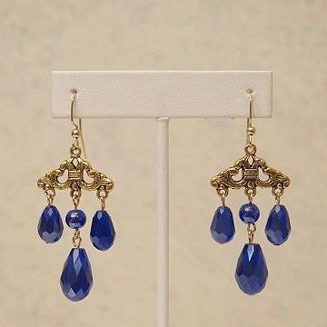 Deep Blue Chandelier Earring