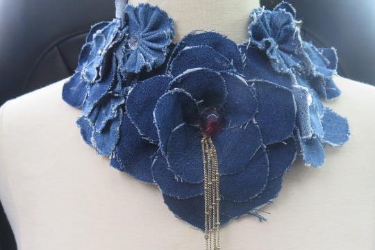 Denim Necklace