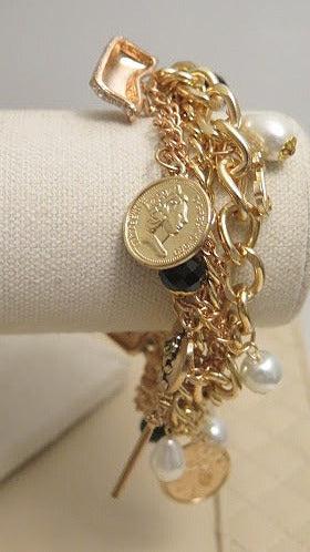 Gold statement bracelet