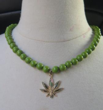 Handmade Olive green Necklace