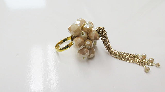 Handmade Bracelet Ring Set/ Gold Color Bracelet Ring Jewelry Set