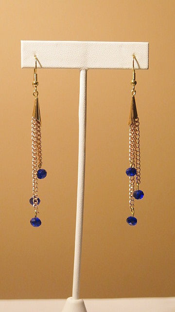 Sassy Blue Earring/ Long Fringes Earring/Long Summer Fringes Earring/ Handmade Earring for Women