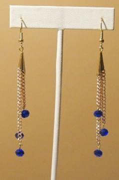 Sassy Blue Earring/ Long Fringes Earring/Long Summer Fringes Earring/ Handmade Earring for Women