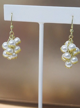 Pearl Bracelet Earring Jewelry Set/ Handmade Jewelry Set