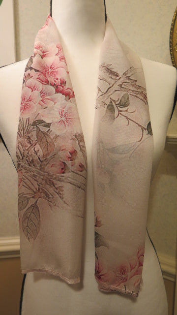 Handmade Scarf For Women/ Scarf For Women/ Pink Floral Scarf For Women/ Handmade floral Scarf/ Pink Scarf