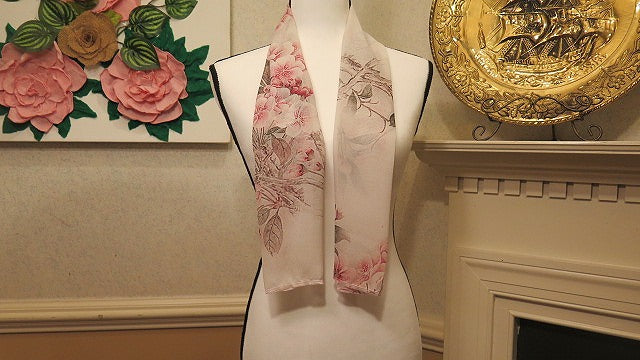 Handmade Scarf For Women/ Scarf For Women/ Pink Floral Scarf For Women/ Handmade floral Scarf/ Pink Scarf
