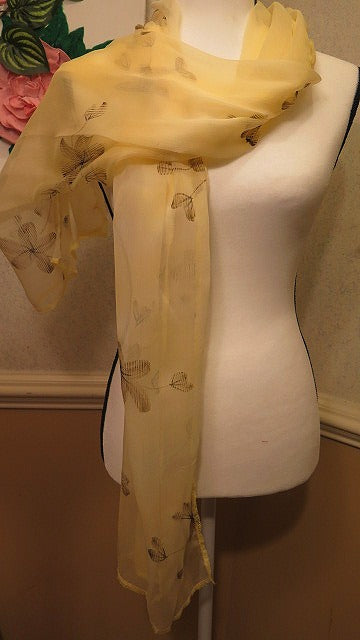 Handmade Scarf For Women/ Red Yellow Scarf For Women/ Handmade Yellow Scarf For Women