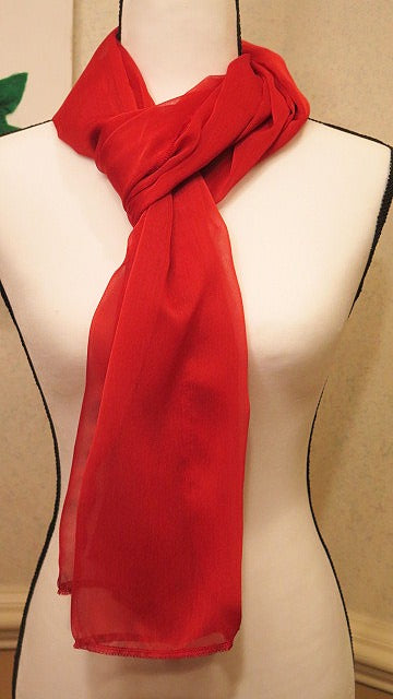 Handmade Large Red Scarf For Women/ Handmade Scarf/ Large Red Scarf/ Summer Scarf