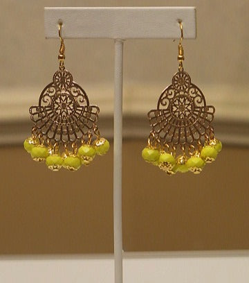 Handmade Yellow Earring for women