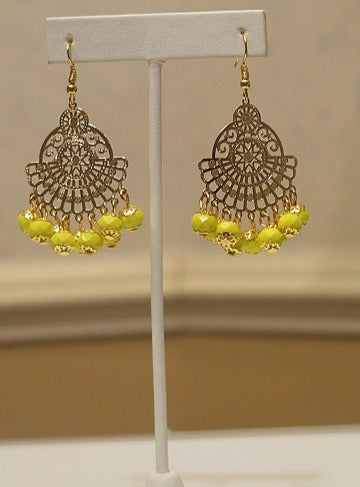 handmade yellow Earring
