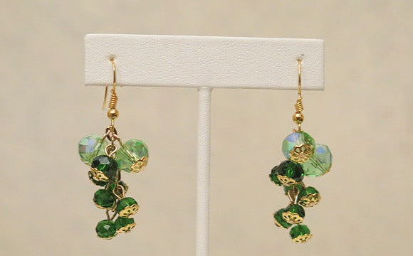 Green Cluster Earrings For Women/ Everyday Accessory Wear for Women