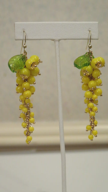 Yellow Cluster /Grape Inspired Earring / For Professional Women/ For Special Occassions