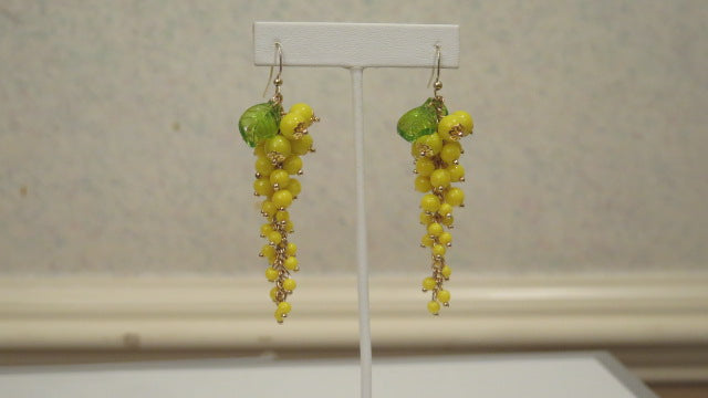 Yellow Cluster /Grape Inspired Earring / For Professional Women/ For Special Occassions