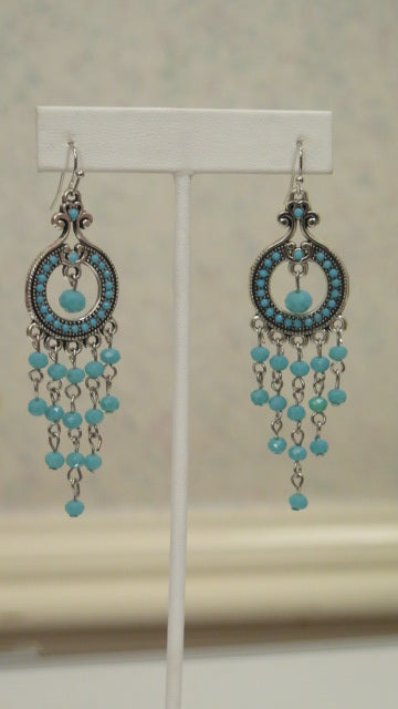 Turquoise Blue Drop Earrings for Women