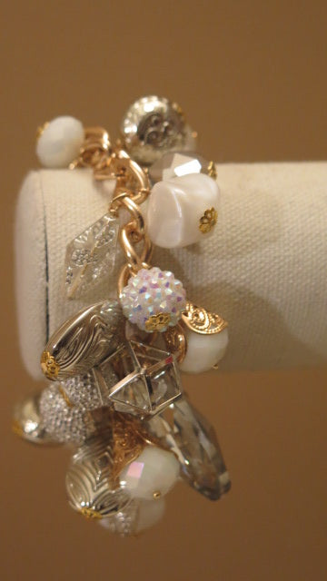 White Chunky Bracelet/ White Bracelet/ Statement Chunky White Bracelet