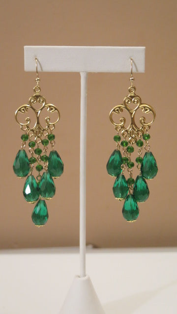 Green Gold Earring/ For Women/ For Special Occassion