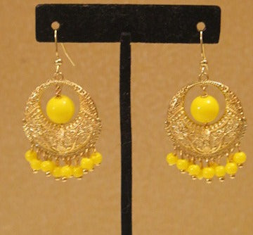 Yellow Chandeliere Earring