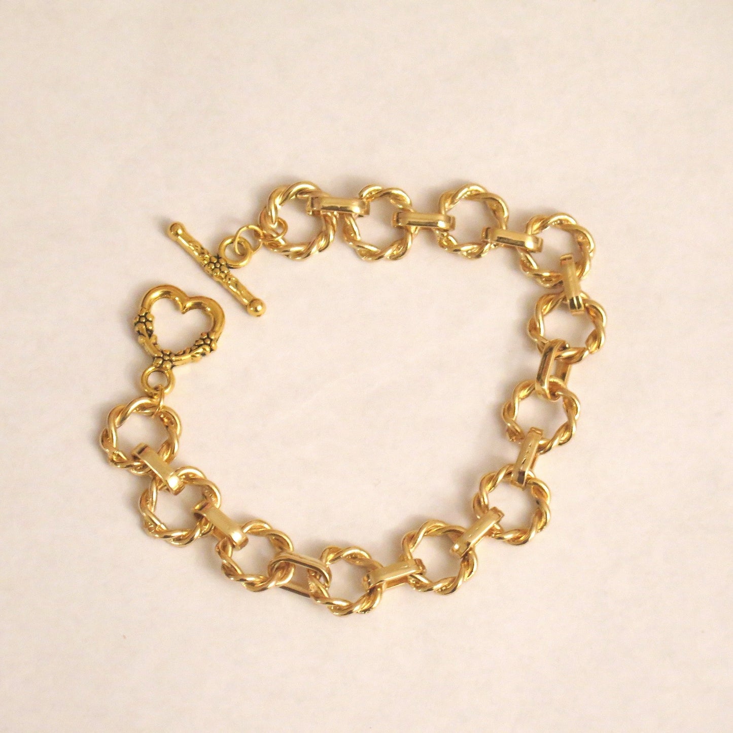 Round-Shape Gold Bracelet/ Round Chain Bracelet/ Gold Bracelet