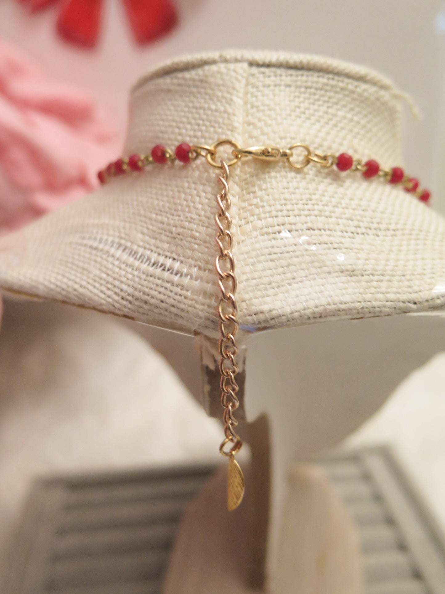 Red Wired Jewelry Set/ Red Jewelry Set/ Red Beads Jewelry Set