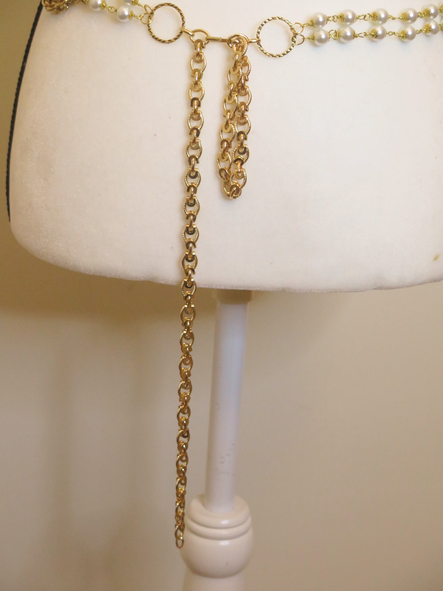 Pearl Wire Belt/ Double Pearl Wired Wrap Belt/ Double Pearl Belt