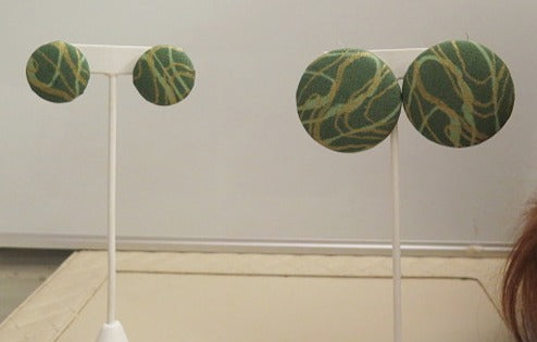 Green Headband and Earring/ Green Colorful Headband and Matching Earring/ Earring and Headband