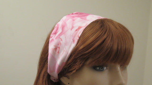 Pink Floral Headband/ Pink Headband/ Floral Headband