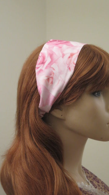 Pink Floral Headband/ Pink Headband/ Floral Headband