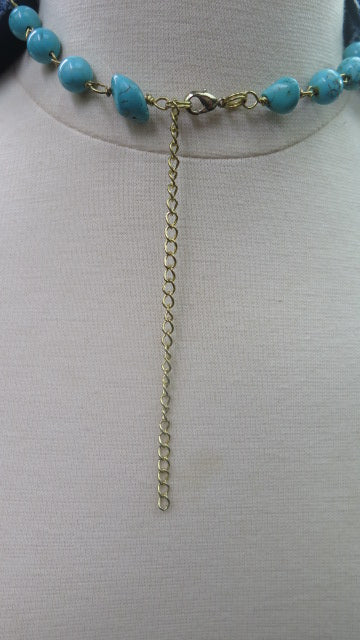 Denim Chocker Necklace/ Flower Denim Necklace/ Chocker Denim Necklace/ Denim Necklace