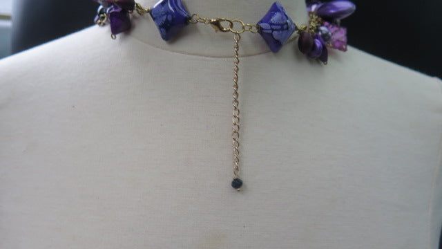 Variety Purple Necklace/ Purple Cluster Necklace/ Purple Necklace