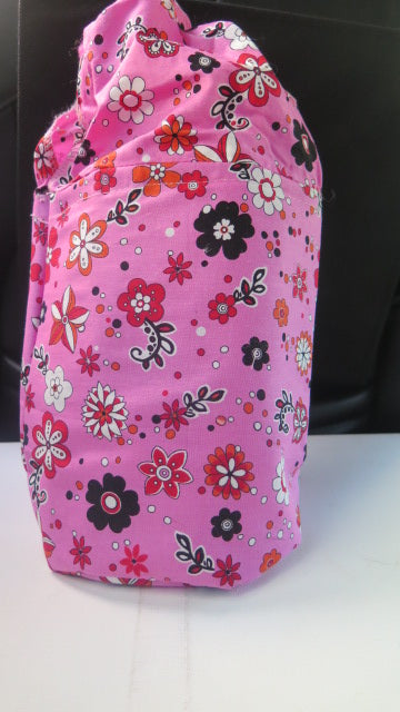 Two Floral Pink bags/ Pink Floral Makeup Bag/ Pink Traveling Pouch Bags/ Travel Cosmetic Puch Bag/ Zipper Pouch/ Zipper Pouch