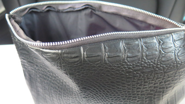 Black Leather Pouch/ Multifunctional Storage and Traveling Bags/ Jewelry Bag
