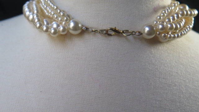 Pearl Necklace/ Pearl Multilayer Pearl Necklace/ Pearl Six Layer Necklace