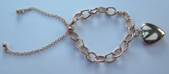 Gold Heart-shape Bracelet/ Gold Bracelet