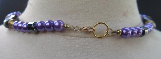 Purple String Necklace/ Purple Necklace/ Purple Beads Necklace