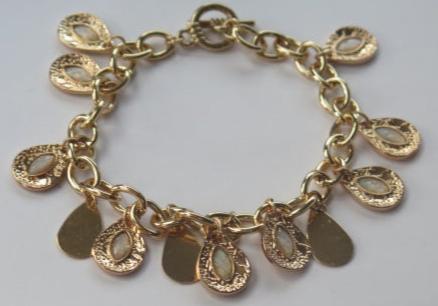 Gold Charm Bracelet/ Gold Bracelet/ Gold Charm Bracelet for women