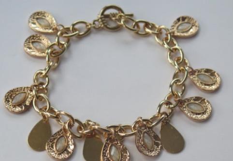 Gold Charm Bracelet/ Gold Bracelet/ Gold Charm Bracelet for women