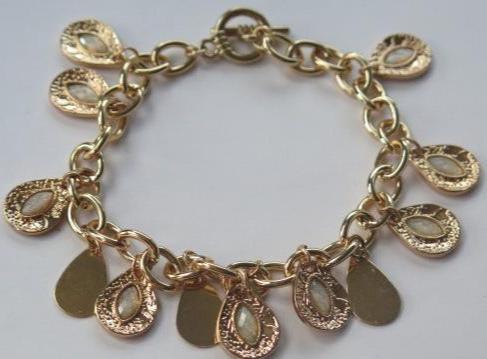 Gold Charm Bracelet/ Gold Bracelet/ Gold Charm Bracelet for women
