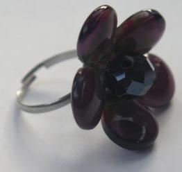 Purple Flower Ring/ Flower Ring/ Purple Flower