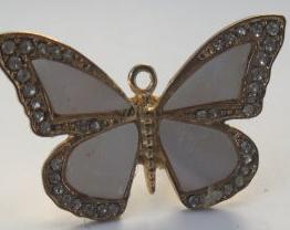 Butterfly Ring/ Sparkling Butterfly Ring/ White Butterfly Ring/ White Ring