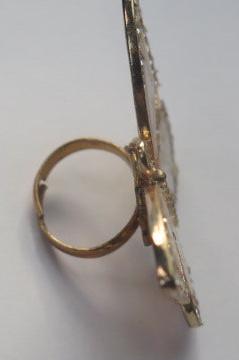 Butterfly Ring/ Sparkling Butterfly Ring/ White Butterfly Ring/ White Ring