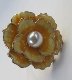 Yellow Flower Ring/ Flower Ring/ Yellow Ring/ Large Yellow Flower Ring