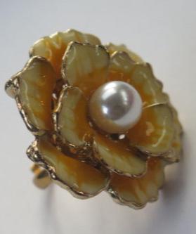 Yellow Flower Ring/ Flower Ring/ Yellow Ring/ Large Yellow Flower Ring