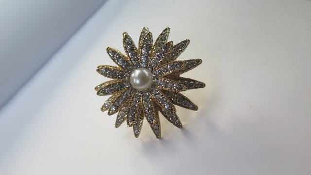 Rhinestones Sunburst Extra Large beads/ Rhinestone Ring/Extra-Large Sparkling Rhinestone Sunburst Ring./ Extra Large Ring