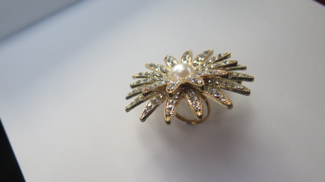Rhinestones Sunburst Extra Large beads/ Rhinestone Ring/Extra-Large Sparkling Rhinestone Sunburst Ring./ Extra Large Ring